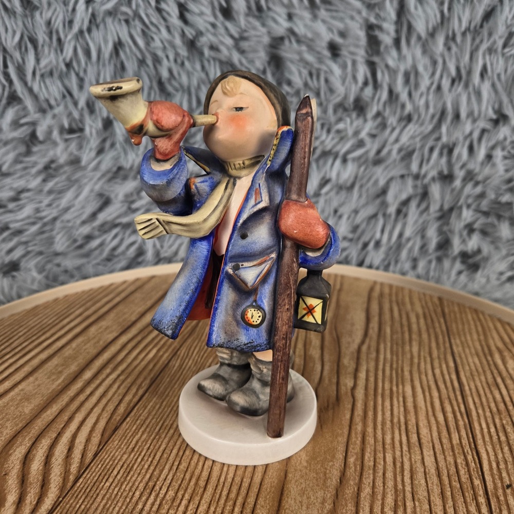 Goebel‎ Hummel Night Watchman Figurine 15/0 West Germany Blue Coat Vintage 6in